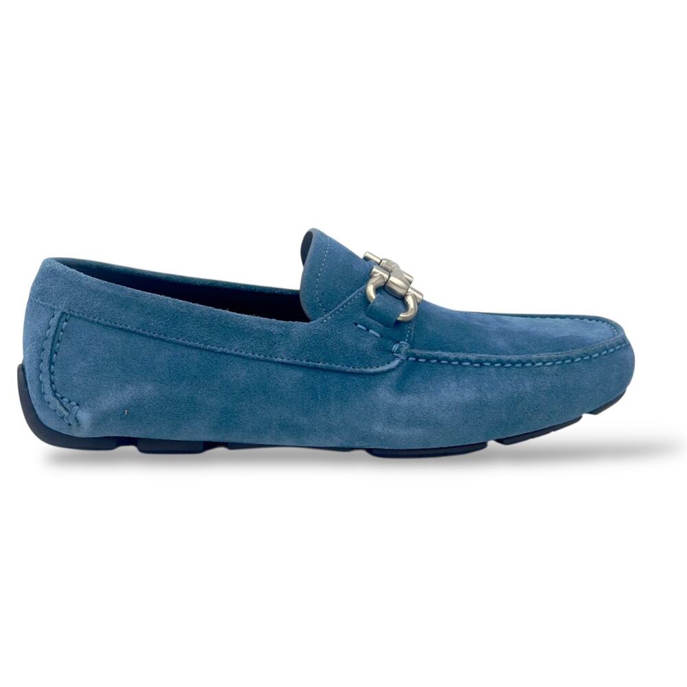Giancini Ornament Parigi Suede Driver Shoes light blue